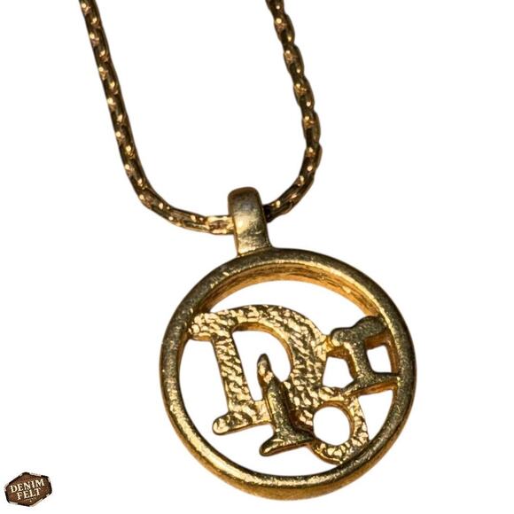 Christian Dior Vintage Gold-Tone “Dior” Logo Charm Pendant Bracelet 17” | RARE!! - Picture 7 of 16